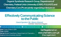 Lecture on Effectively Communicating Science to the Public
