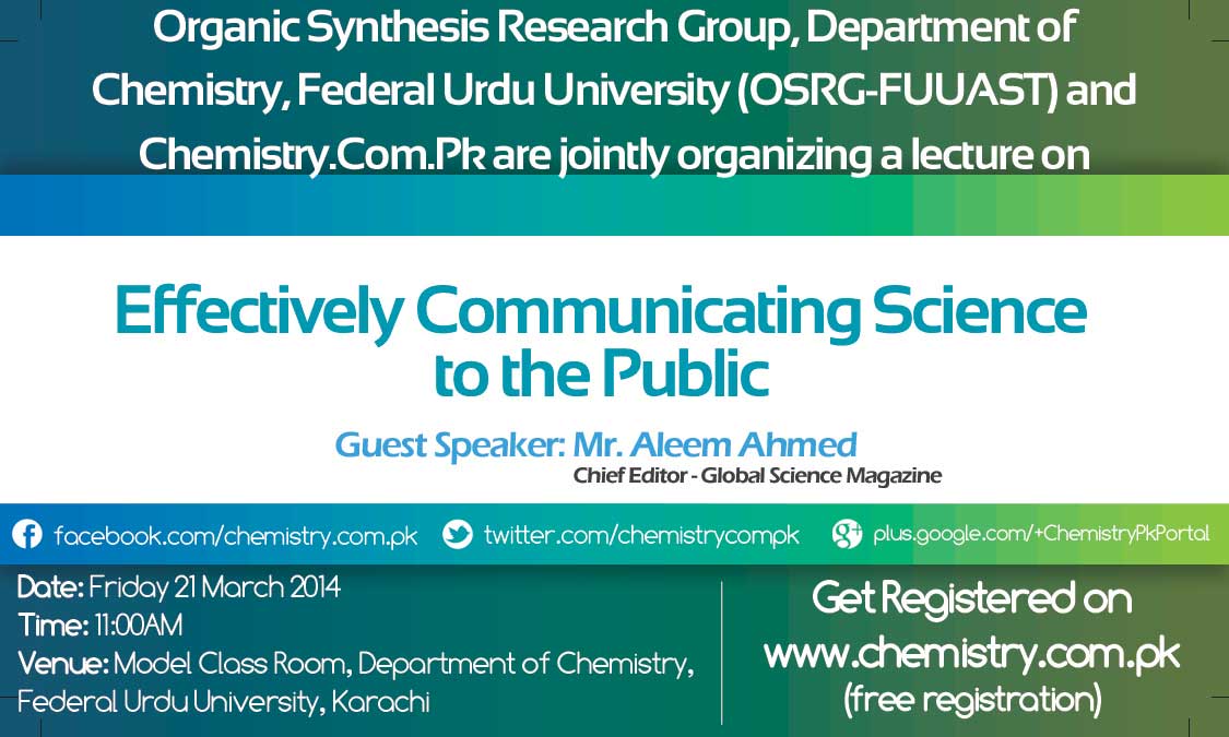 Lecture on Effectively Communicating Science to the Public