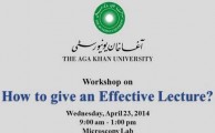 Workshop on How to Give an Effective Lecture