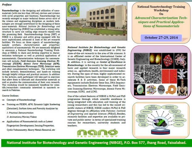 National Nanotechnology Training Workshop