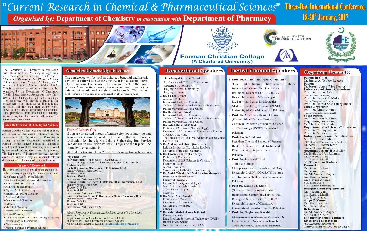 Current Research on Chemical and Pharmaceutical Sciences