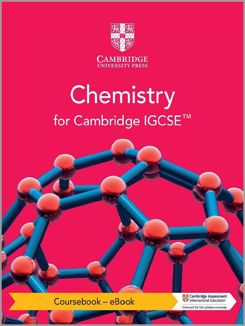 Cambridge IGCSE Chemistry Coursebook (5th Edition) By Richard Harwood, Chris Millington and Ian Lodge